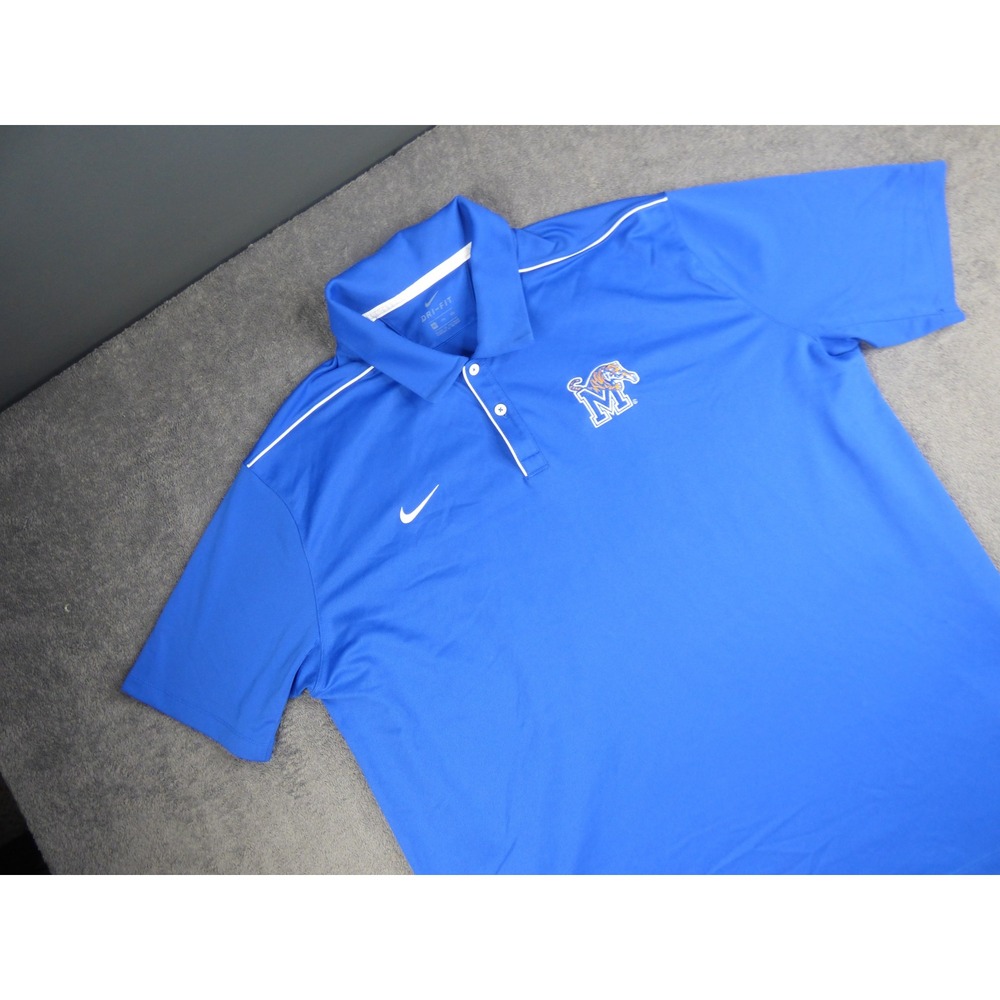 Memphis Tigers Nike Dri-FIT Polo Shirt Mens XXL Blue Short Sleeve Golf Sport